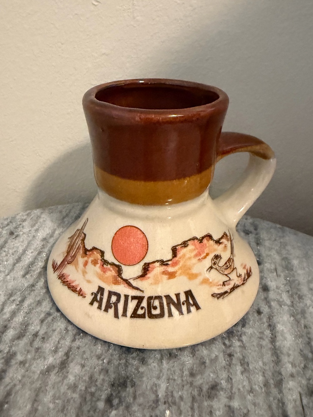 Vintage Arizona Ceramic No Spill Mug